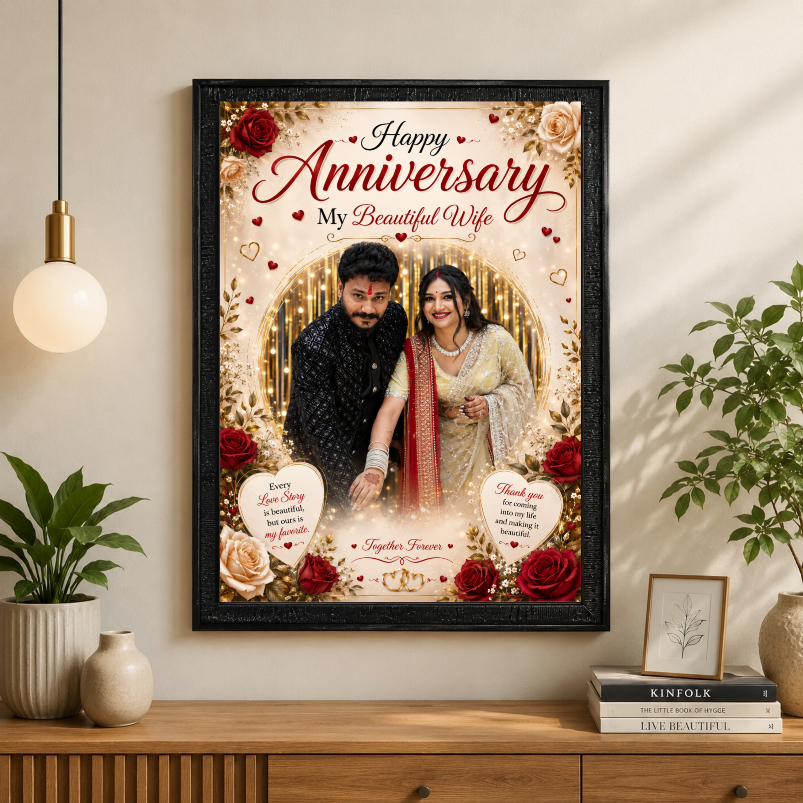 Anniversary Gift for Wife | Personalized A4 Photo Frame