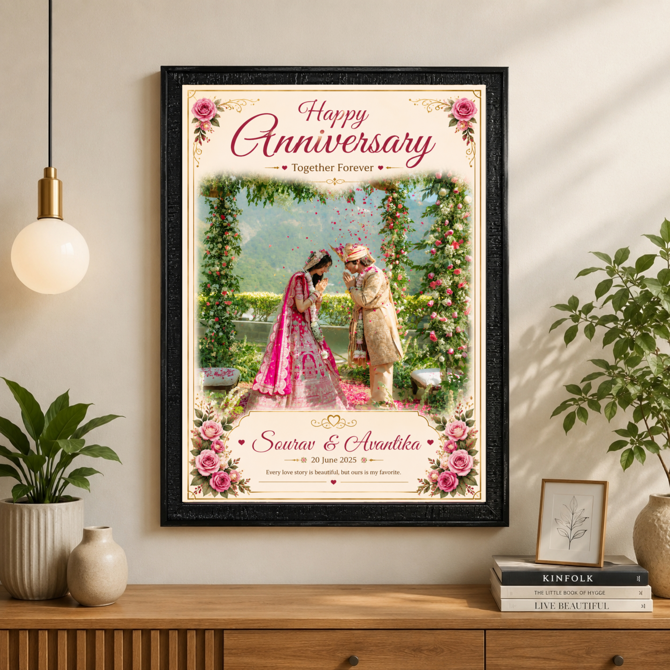 Wedding Anniversary Gift | Personalized A4 Photo Frame