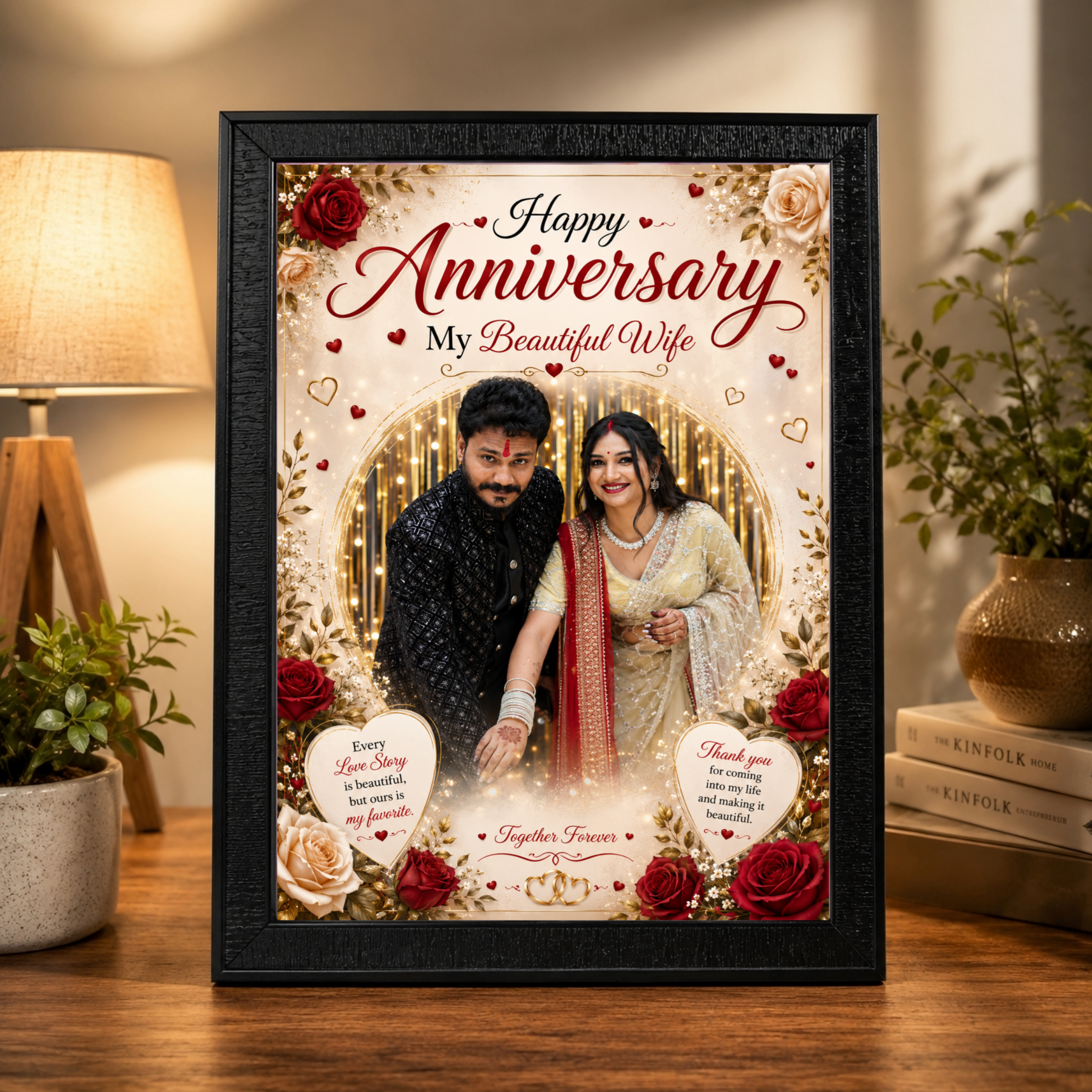 Anniversary Gift for Wife | Personalized A4 Photo Frame
