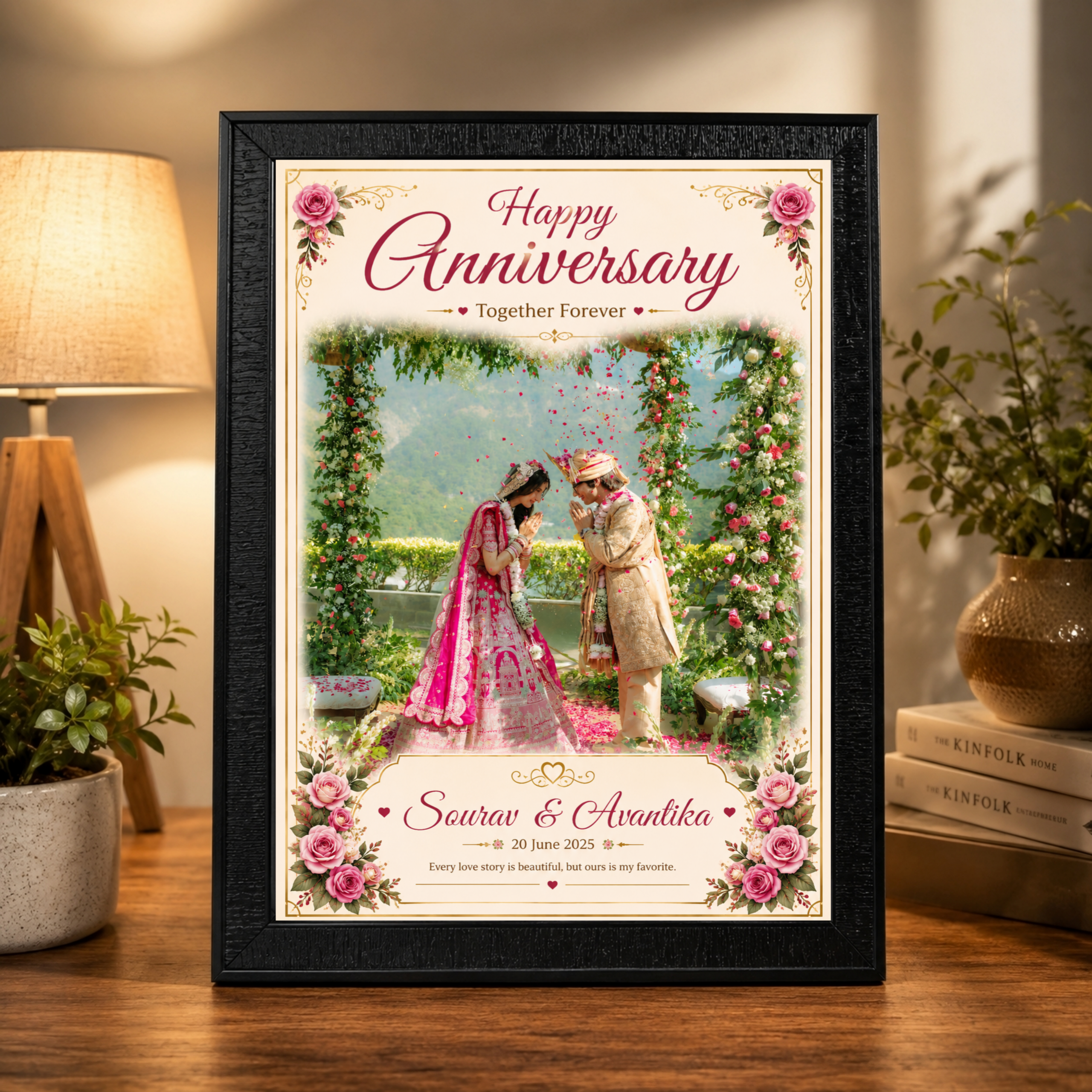 Wedding Anniversary Gift | Personalized A4 Photo Frame
